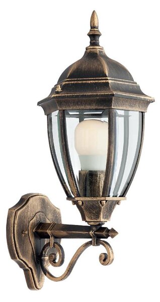 Redo 9604 - Applique da esterno SEVILLA 1xE27/42W/230V IP44 oro/patina