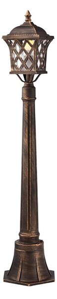 Redo 9961 - Lampada da esterno BREMEN 1xE27/42W/230V IP23 oro/patina