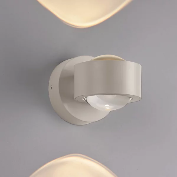 Schöner Wohnen Applique da parete a LED Chia, Crema / Ambra, Soggiorno / Sala da pranzo, Plastica, Moderno, Applique a LED