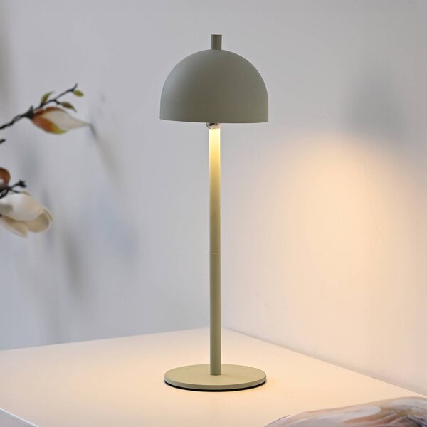 Schöner Wohnen lampada LED da tavolo a ricarica Bellies, risveglio primaverile dimmerabile, Verde, Soggiorno / Sala da pranzo, Metallo, Scandinavo