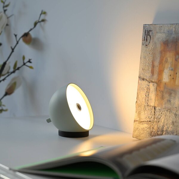 Schöner Wohnen lampada LED da tavolo a ricarica Bellies, risveglio primaverile dimmerabile, Verde, Soggiorno / Sala da pranzo, Metallo, Scandinavo