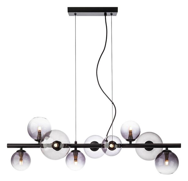 Redo 01-3989 - Lampadario a sospensione con filo ASTRA 9xG9/8W/230V nero