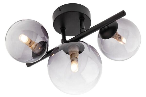 Redo 01-3988 - Lampadario a plafone ASTRA 3xG9/8W/230V nero