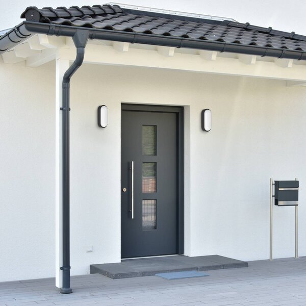 MEGATRON applique da esterni LED Zella Neo XL Sensore nero IP54 Sensor, dimmerabile, Nero, Corridoio, Plastica