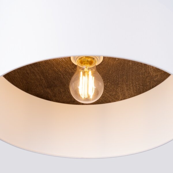 Sollux SL.1392 - Plafoniera TELESTO 1xE27/15W/230V diametro 35 cm bianco/marrone