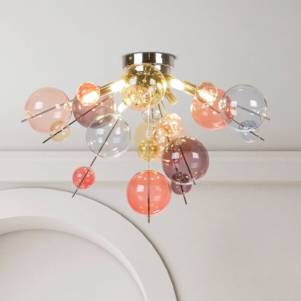 Näve Plafoniera soffitto Explosion, dimmerabile, Multicolore, Soggiorno / Sala da pranzo, Vetro, Plafoniera