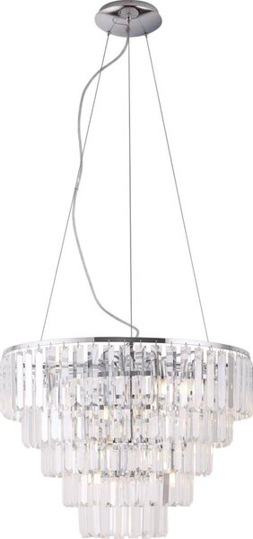 MAXLIGHT P0260 - Lampadario a sospensione con filo MONACO 15xG9/40W/230V diametro 60 cm cromo