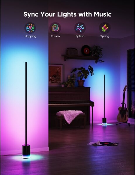 Govee - Lampada LED da terra Smart MATTER LED RGBICWW Wi-Fi + +TC