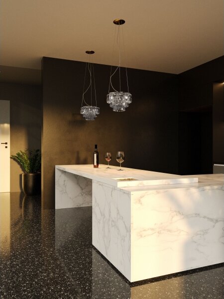 MAXLIGHT P0259 - Lampadario a sospensione con filo MONACO 9xG9/40W/230V diametro 42 cm cromo