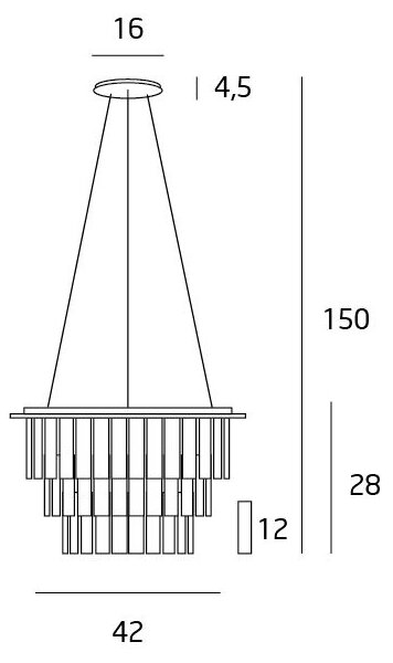 MAXLIGHT P0259 - Lampadario a sospensione con filo MONACO 9xG9/40W/230V diametro 42 cm cromo