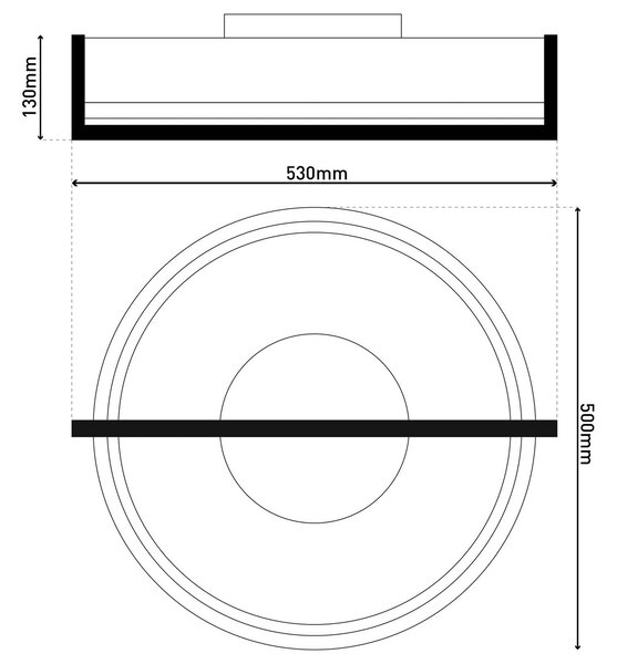 Näve Plafoniera a LED Yvaris, dimmerabile, Alluminio / Grigio / Zincato, Soggiorno / Sala da pranzo, Metallo, Moderno, Plafoniera LED