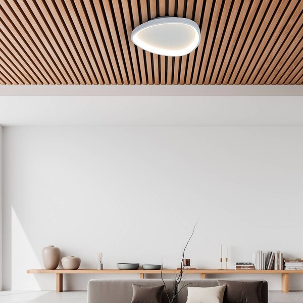 Näve Plafoniera a LED Argesa, dimmerabile, Bianco / Opale, Soggiorno / Sala da pranzo, Metallo, Moderno, Plafoniera LED