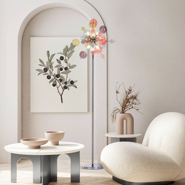 Näve Lampada da terra Explosion, Multicolore, Soggiorno / Sala da pranzo, Vetro, Lampada da terra