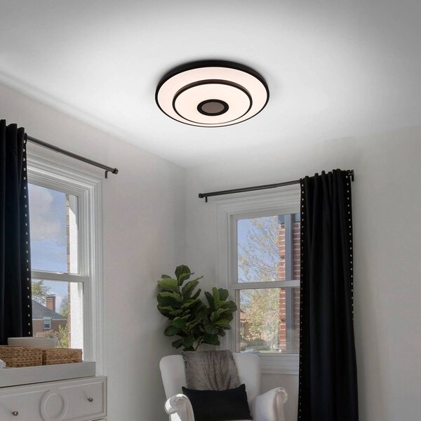 Näve Plafoniera a LED Genua, dimmerabile, Nero, Soggiorno / Sala da pranzo, Metallo, Moderno, Plafoniera LED