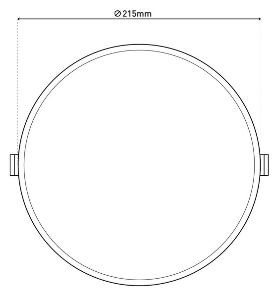 Näve luci LED da incasso Suma, Ø 21,5 cm, bianca, dimmerabile, IP44 dimmerabile, Bianco / Opale, Bagno, Plastica