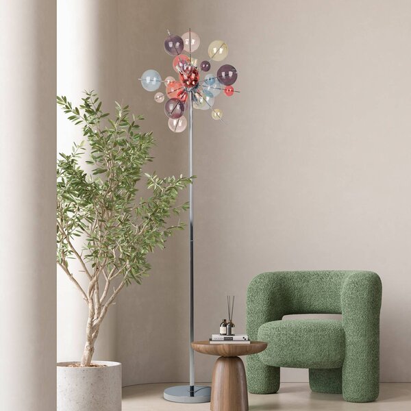 Näve Lampada da terra Explosion, Multicolore, Soggiorno / Sala da pranzo, Vetro, Lampada da terra