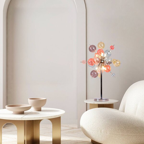 Näve Lampada da tavolo Explosion, Multicolore, Soggiorno / Sala da pranzo, Vetro, Lampada da tavolo