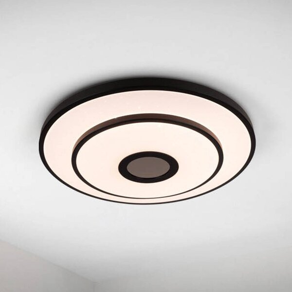 Näve Plafoniera a LED Genua, dimmerabile, Nero, Soggiorno / Sala da pranzo, Metallo, Moderno, Plafoniera LED
