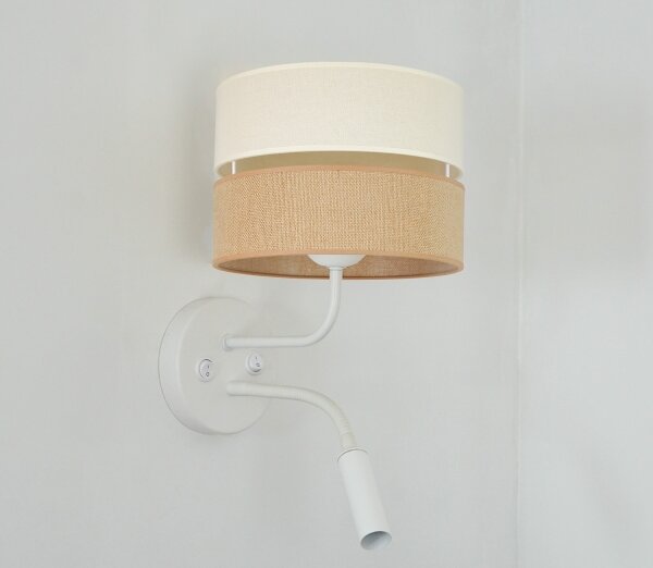 Brilagi - Applique ROYAL YUTE 1xE27/15W/230V + 1xG9/6W beige/color crema/bianco