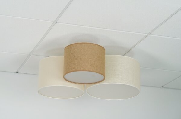 Brilagi - Plafoniera SPIDER 3xE27/15W/230V beige/crema