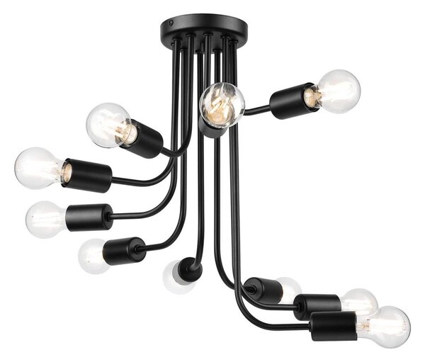 Lampadario a plafone TRINITY 10xE27/15W/230V nero