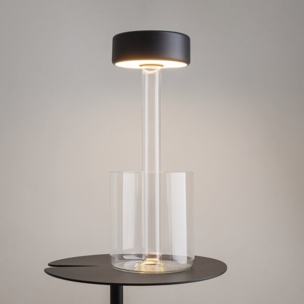 Maytoni MOD229TL-L3B3K1 - Lampada da tavolo LED dimmerabile 3W/5V nera/trasparen