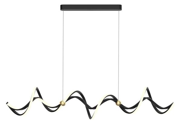 Lampadario LED a sospensione con filo COLIA LED/55W/230V nero/oro