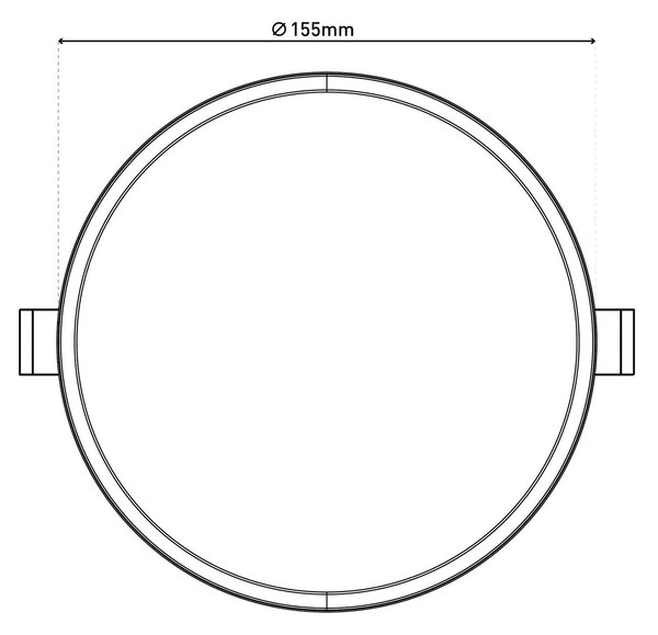 Näve Luci LED da incasso Suma, Ø 15,5 cm, bianca, dimmerabile, IP44 dimmerabile, Bianco / Opale, Bagno, Plastica