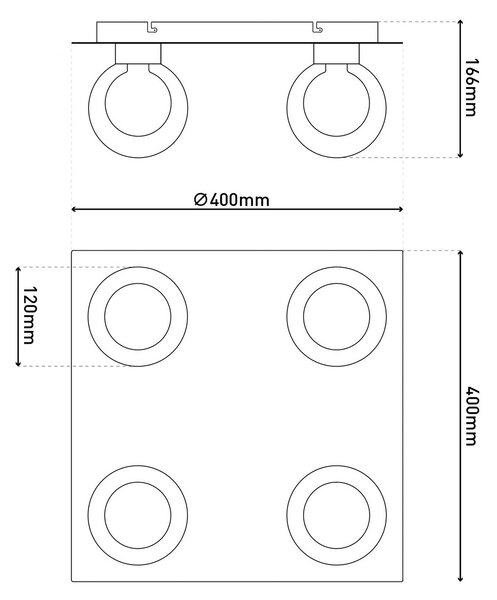 Näve Plafoniera soffitto Donika, dimmerabile, Crema / Ambra, Soggiorno / Sala da pranzo, Vetro, Plafoniera