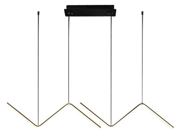 Lampadario LED a sospensione con filo VERTE 2xLED/11W/230V nero