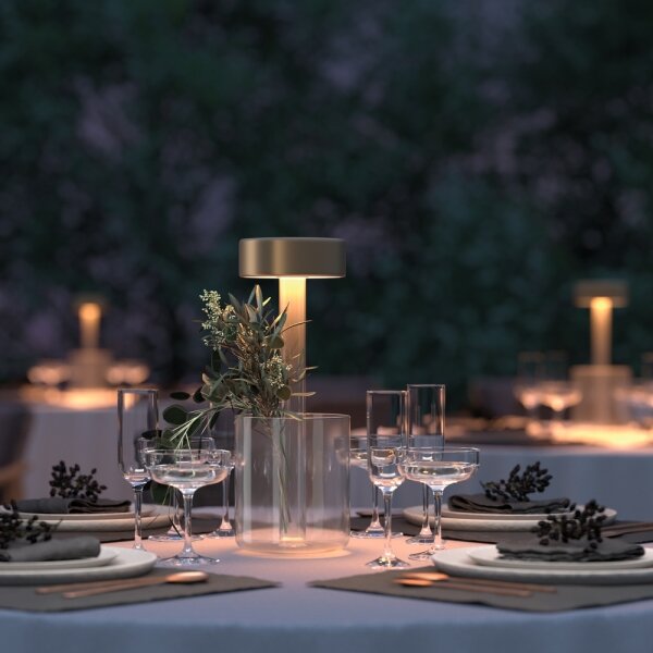 Maytoni MOD229TL-L3G3K1 - Lampada da tavolo LED dimmerabile portatile 3W/5V oro/