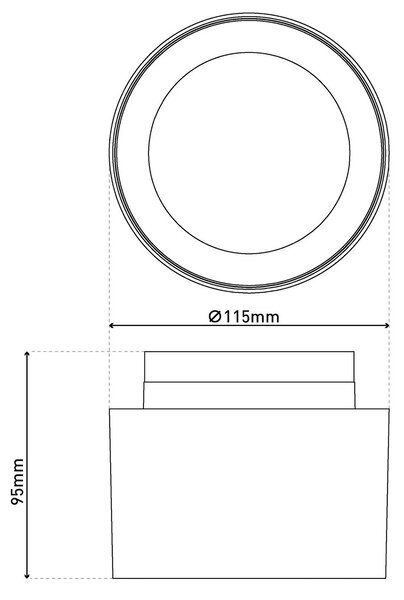 Näve Plafoniera a LED Trimes, dimmerabile, Nero, Soggiorno / Sala da pranzo, Plastica, Plafoniera LED