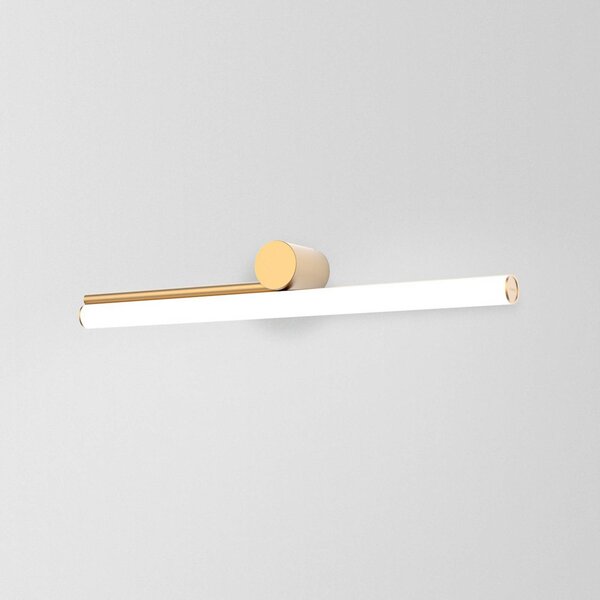 MARSET Applique da parete di design Ambrosia A 60, dimmerabile, Ottone / Oro, Soggiorno / Sala da pranzo, Alluminio, Design, Applique