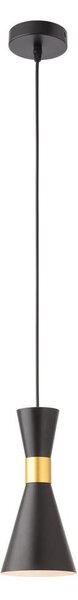 Redo 01-2711 - Lampadario a sospensione con filo KILT 1xE27/42W/230V diametro 12 cm nero