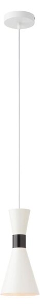 Redo 01-2709 - Lampadario a sospensione con filo KILT 1xE27/42W/230V diametro 12 cm bianco