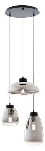 Redo 01-3197 - Lampadario a sospensione con filo LUKE 3xE27/42W/230V diametro 46 cm nero
