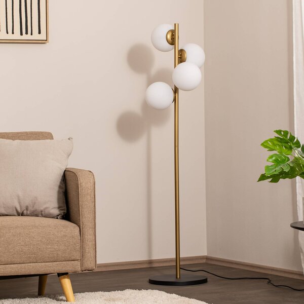 Lampada da terra Faze Opviq, Ottone / Oro, Soggiorno / Sala da pranzo, Metallo, Lampada da terra
