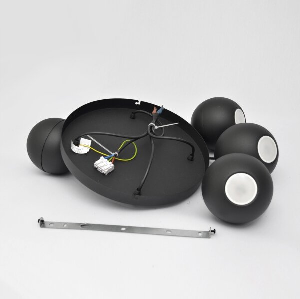 Lampadario LED a sospensione con filo MIDWAY 4xGU10/4,8W/230V nero