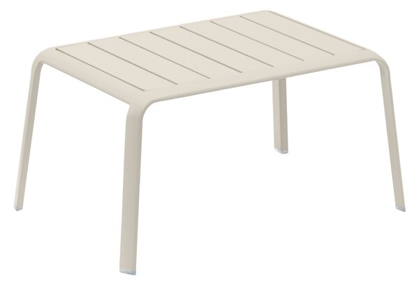 Tavolino Idaho NATERIAL con piano in alluminio beige 59x41cm