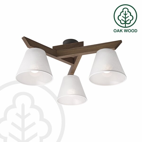 Brilagi - Lampadario LED ANTHONY 3xE14/40W/230V noce/bianco