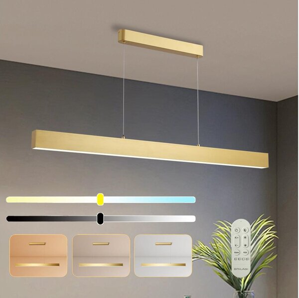 Brilagi - Lampadario LED dimmerabile SLEEKLINE SMART LED/40W/230V Wi-Fi Tuya gold+RC