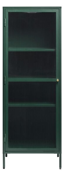Vetrina in metallo verde Bronco, altezza 160 cm - Unique Furniture