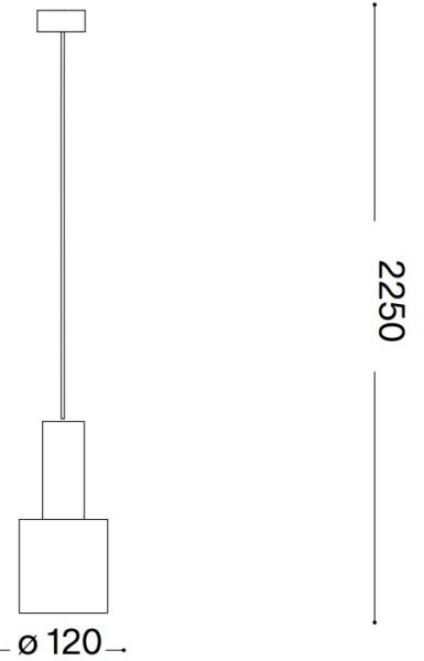 Ideal Lux - Lampadario a sospensione con filo HOLLY 1xE27/60W/230V diametro 12 cm ottone