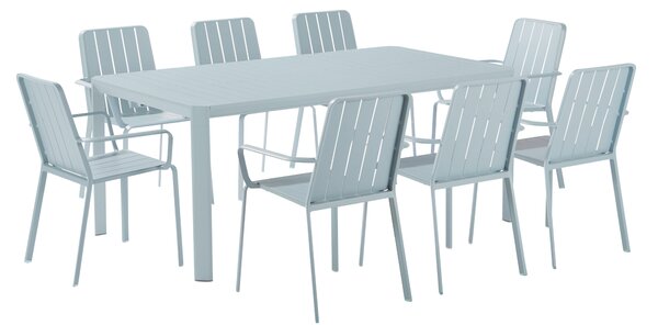 Tavolo da giardino allungabile Idaho NATERIAL in alluminio blu per 8  persone 180/240x100cm