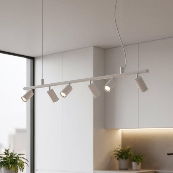 Ideal Lux - Lampadario LED a sospensione con filo DYNAMITE 6xGU10/7W/230V CRI 90 bianco