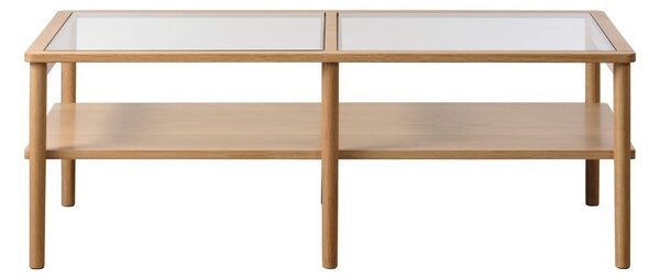 Tavolino in vetro colore naturale 60x120 cm Elba - Unique Furniture