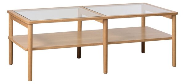 Tavolino in vetro colore naturale 60x120 cm Elba - Unique Furniture