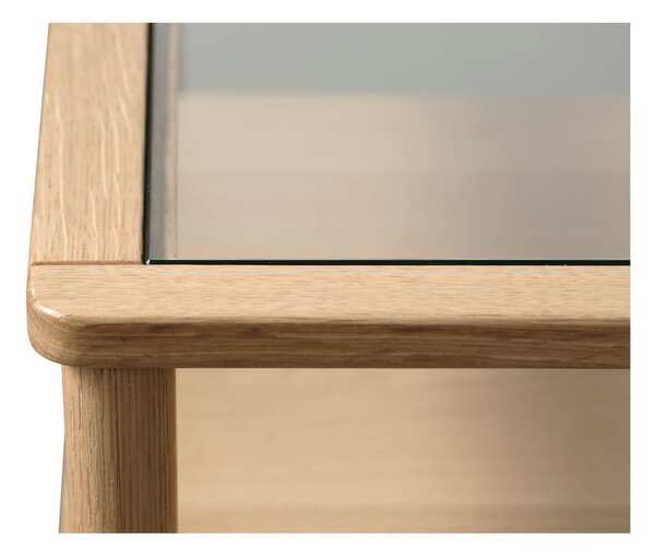 Tavolino in vetro colore naturale 60x120 cm Elba - Unique Furniture