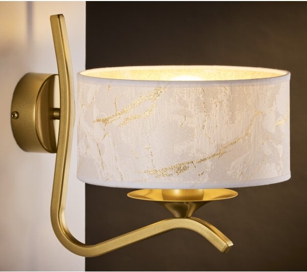 Jupiter 2111 - Applique KASZMIR 1xE27/15W/230V bianco/oro/effetto marmo