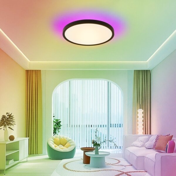 Immax NEO 07166-B40-LED RGBCCT Lampada dimmerabile 50W/230V Wi-Fi Tuya black+TC